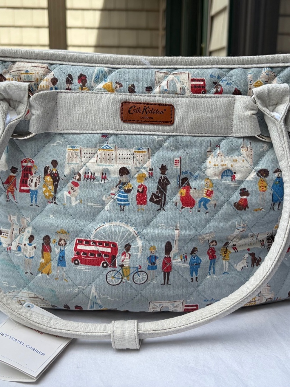 Cath Kidston London People Pet Travel Carrier Powder Blue NWT